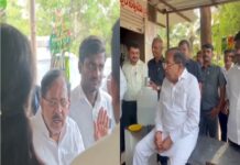 ಬಾದಾಮಿ ಹಾಲು ಕುಡಿಯುತ್ತ ಹಳೆಯ ನೆನಪು ಮೆಲುಕು ಹಾಕಿದ ಗೃಹಸಚಿವ ಜಿ.ಪರಮೇಶ್ವರ್: Video