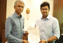 ಬನಶಂಕರಿ ಸ್ಕೈವಾಕ್ ಯೋಜನೆ ಜಾರಿ ಮಾಡಲು ಸಚಿವ ಕೃಷ್ಣಭೈರೇಗೌಡರಿಗೆ ಪತ್ರ ಬರೆದ ತೇಜಸ್ವಿ ಸೂರ್ಯ