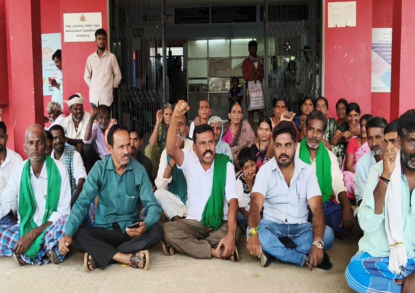 Haveri: ಬಗರ ಹುಕುಂ ಸಾಗುವಳಿದಾರ ರೈತರಿಗೆ ಹಕ್ಕುಪತ್ರ ನೀಡುವಂತೆ ಆಗ್ರಹಿಸಿ ಪ್ರತಿಭಟನೆ